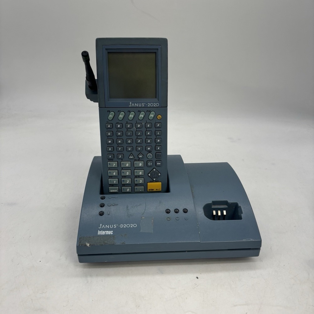 Intermec, Janus 2020 Barcode Reader w/ Dock Untested No Cord Blue